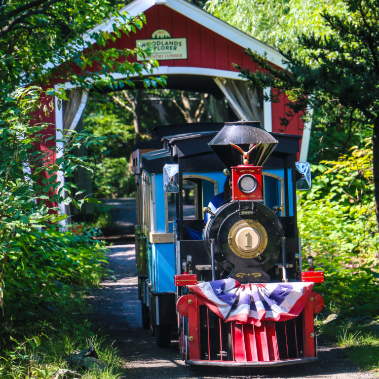 Woodlands Explorer All-Ages Train Ride at Roger Williams Park Zoo.