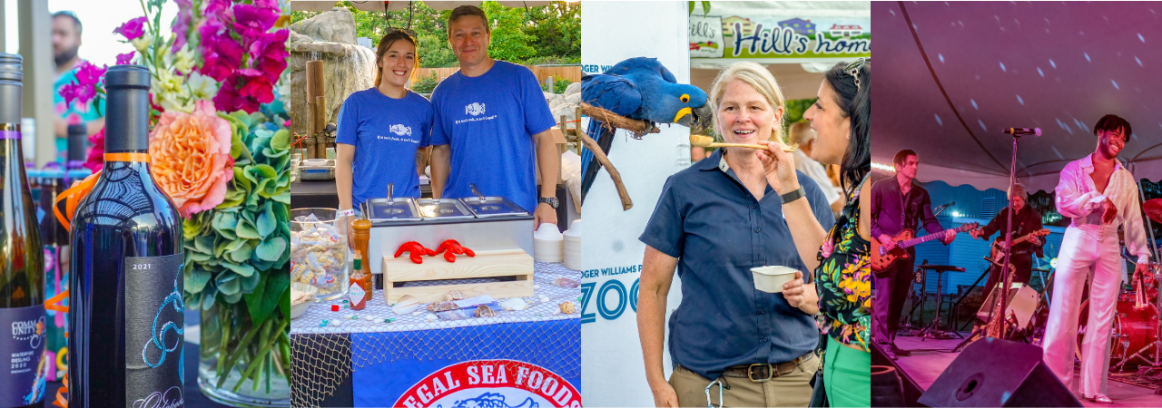 Photos from Zoobilee 2023 showcasing animal encounters, food vendors, Mystique Band and Wine bottle bazaar