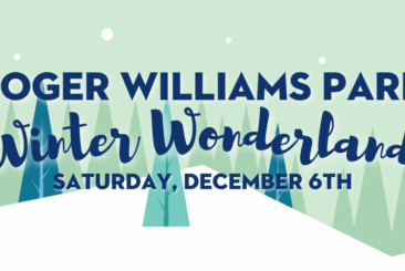 Roger Williams Park Winter Wonderland header logo with trees.