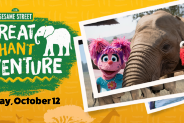 sesame street with elephant