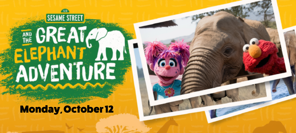 sesame street with elephant
