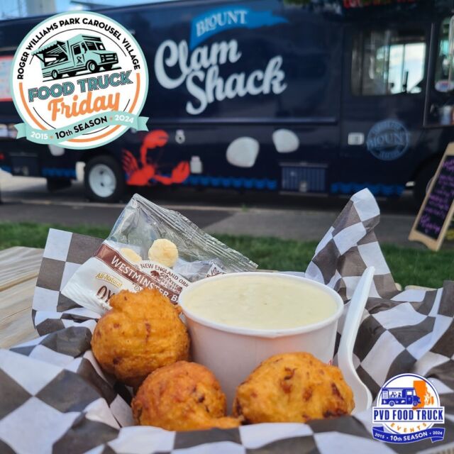 Food Truck Fridays kick off tonight! Tonight’s lineup includes Blount Clam Shack, Friskie Fries, Black Dog Donuts, and so many more! 🙌🏼

This free food truck festival is the perfect way to end your week! Enjoy live music, delicious food, and refreshing beverages. 🎶🍔🧋

Food Truck Fridays run now through September at the Carousel Village. Hope to see you there! 😎☀️
•
•
•
#foodtruckfridays #foodtrucks #providencefood #weekendfun #familyfun #thingstodoinrhodeisland #rwpzoo