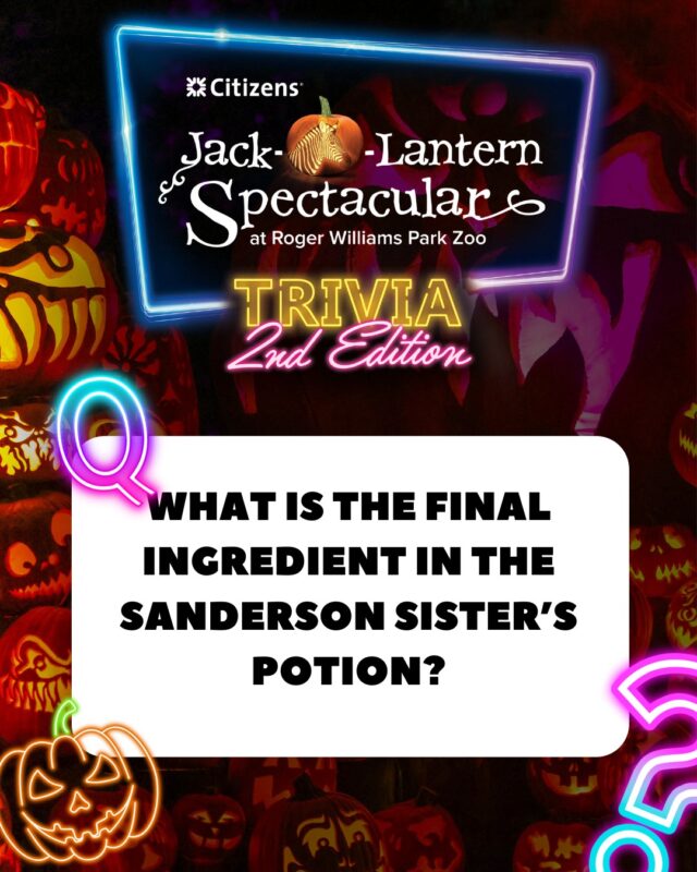 Last Chance to Win! 🎃 We're giving away 4 tickets to our all-new, 21+ Jack-O-Lantern Spectacular: Last Call event on November 2nd! Thanks to @citizensbank, you can win your way to this exclusive adults only event. Like this post and comment your answer to enter!

⚠ No purchase necessary. This promotion is in no way sponsored, endorsed or administered by, or associated with Instagram. One lucky person with the correct answer will be chosen at random on Friday afternoon. Please note this is a 21+ event and IDs will be checked. We will never ask for any personal/financial information or to click external links. Please beware of potential scam.

Share this post so your friends and family can play! #trickortrivia #jackolanternspectacular